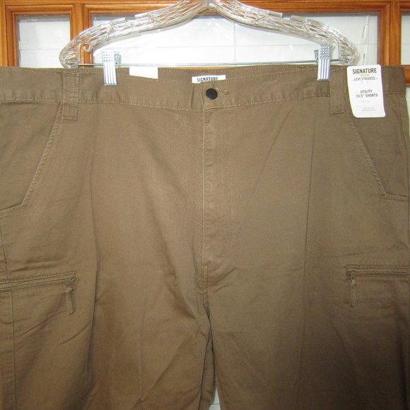 Signature by Levi's Utility 10.5" Shorts Men's Brown NEW 100% Cotton - Picture 4 of 5